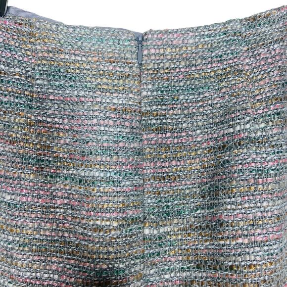 Ann Taylor Skirt Size 8 Tweed Pencil Boucle Knit Pink Gray Multicolor Wool Blend - Picture 2 of 11
